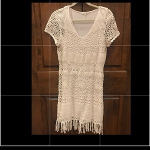 White crochet dress